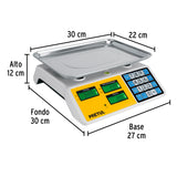 Bascula Electrónica Multifuncional, Capacidad 30Kg