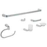 Juego de 6 Accesorios para Baño Disponible en Color Cromo y Satin (Modelo a Elegir)