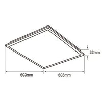 Panel Led De Sobreponer en Techo de 40 W en Luz Blanca Acabado Blanco