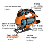 Sierra Caladora 750W 5.9 A Velocidad Variable