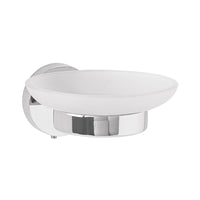 Jaboneras con Plato de Cristal Opalino Disponible en Color Cromo, Satin y Negro (Modelo a Elegir)