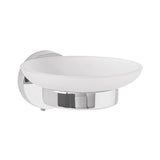 Jaboneras con Plato de Cristal Opalino Disponible en Color Cromo, Satin y Negro (Modelo a Elegir)