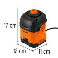 Afilador Eléctrico para Brocas con Punta 118° en Color Naranja y Negro