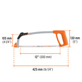 Arco 12" Tubular de Acero para Segueta