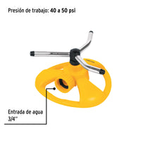 Aspersor Giratorio de 3 Brazos con Base Plástica