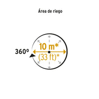 Aspersor Giratorio de 3 Brazos con Base Plástica
