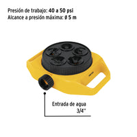 Aspersor con 5 Funciones, Base Plástica