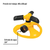 Aspesor Giratorio 3 Brazos, Chorro Fino, B/Plástica