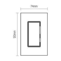 Atenuador de Luz con Placa Vertical en Acabado Blanco