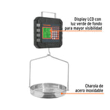 Báscula Electrónica Colgante, Recargable con Charola 40 kg