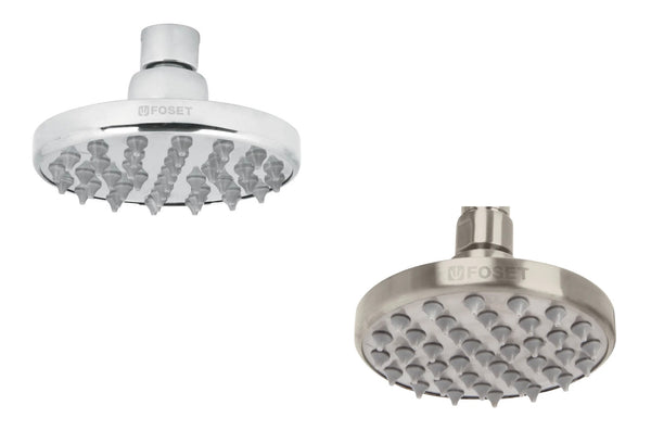 Cabeza de Regadera Plato Redondo 4" Disponible en Color Satin y Cromo (Modelo a Elegir)