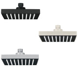 Cabeza de Regadera de ABS 6" Disponible en Color Negro Mate, Cromo y Satín (Modelo a Elegir)