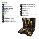 Caja de 42 Herramientas de Trabajo en Color Amarillo y Negro