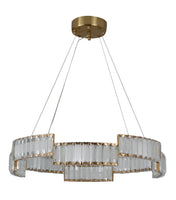 Candil Colgante de Lujo en Acabado Dorado con Cristal Transparente