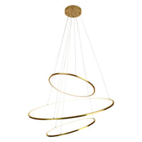 Candil Colgante de Lujo en Acabado Oro con 3 Luces LED