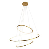 Candil Colgante de Lujo en Acabado Oro con 3 Luces LED
