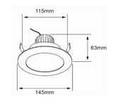 Plafón Inteligente de Empotrar Atenuable de 9 W Acabado Negro