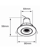 Plafón Inteligente Dirigible de 5 W Luz Atenuable Acabado Blanco