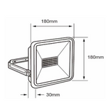 Reflector Led de Uso Exterior en Luz Cálida de 50 W en Acabado Negro