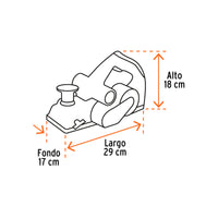 Cepillo Eléctrico 3-1/4" 720W Industrial