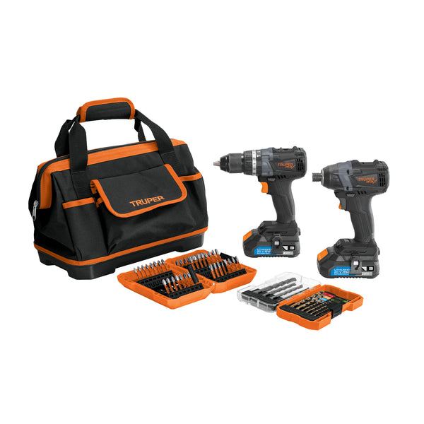 Combo Rotomartillo y Destornillador de Impacto Inalámbricos con Accesorios, 20V