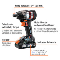 Combo Rotomartillo y Destornillador de Impacto Inalámbricos con Accesorios, 20V
