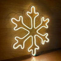 Copo de nieve led neon, luz calida, 60cm diametro GRAN TAMAÑO