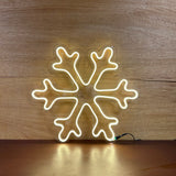 Copo de nieve led neon, luz calida, 60cm diametro GRAN TAMAÑO