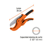 Cortador Profesional Tubo de Plástico, Corte 2 -1/2"