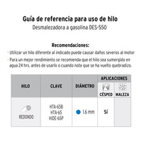 Desbrozadora Eléctrica 550 W Mango "D", 13" Corte