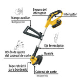 Desbrozadora Inálambrica 20V, 1 Batería 2Ah, 1 Carg.
