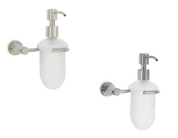 Dispensadores Metalicos de Jabon Liquido Disponible en Color Satin y Cromo (Modelo a Elegir)