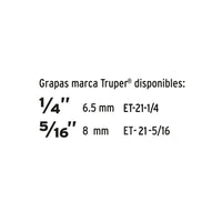 Engrapadora Tipo Pistola para 1/4" y 5/16" con 200 Grapas