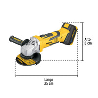 Esmeriladora Angular Inalámbrica 4-1/2", 20V