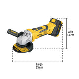 Esmeriladora Angular Inalámbrica 4-1/2", 20V