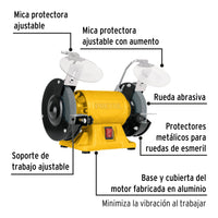 Esmeril de Banco de 5" de 1/6 HP