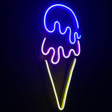 Letrero Led Neón en Forma de Nieve en Color Azul, Rosa y Amarillo