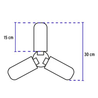 Foco LED Tipo Ventilador de 24W con 3 Aspas