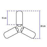 Foco LED Tipo Ventilador de 24W con 3 Aspas