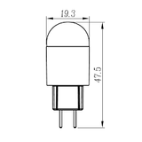 Foco LED de 2W en Luz Cálida Entrada G4