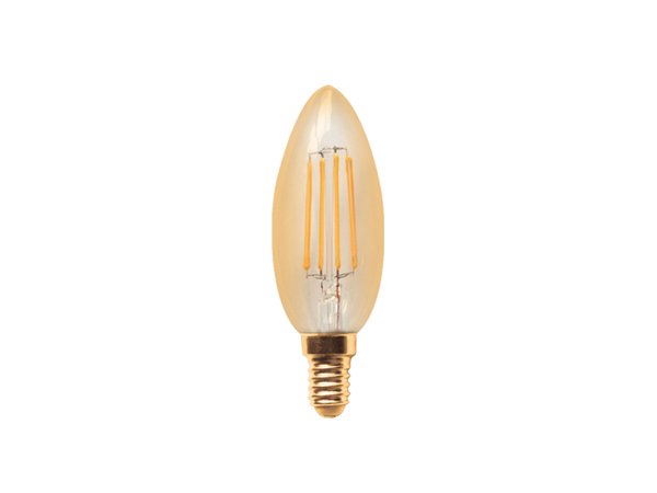 Foco Vintage LED Tipo Vela Entrada E14 Luz Cálida
