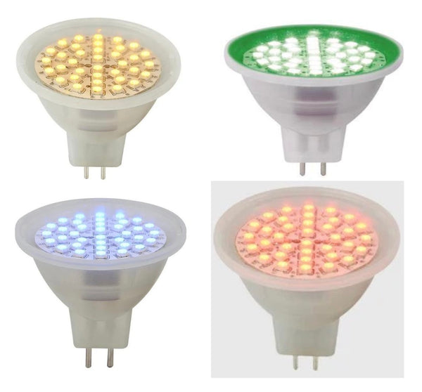 Focos Base MR16 Disponibles en Color Azul, Rojo, Amarillo y Verde (Modelo a Elegir)