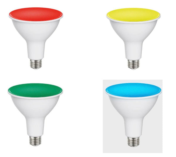 Focos de Base Común Disponible en Color Rojo, Azul, Verde y Amarillo (Modelo a Elegir)