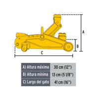 Gato Hidráulico de Patín 1.5t, 32 Movimientos