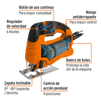 Sierra Caladora 550W 4.5A Velocidad Variable