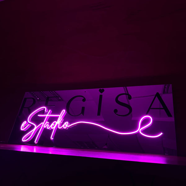 Letrero Led Neon Espejo con Led Rosa