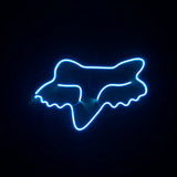 Letrero Led Neón con Logotipo de Fox en Luz Azul Hielo