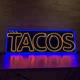 LETRERO LED NEON TACOS