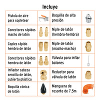 Juego de 15 Piezas para Compresor de Aire