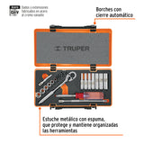 Juego de 20 Herramientas Cuadro 1/4" STD para Mecánico